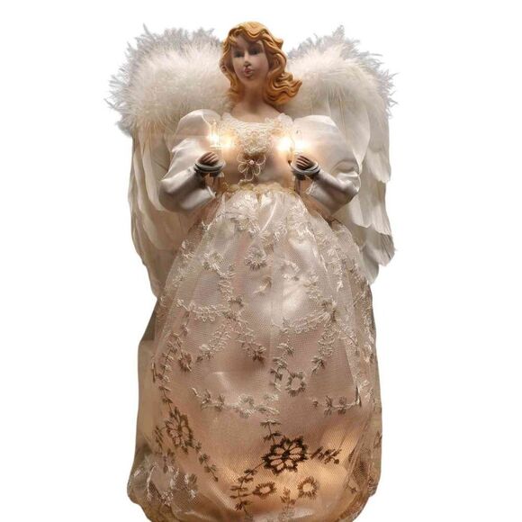Beautiful Lighted Angel Tree Topper - Picture 1 of 4